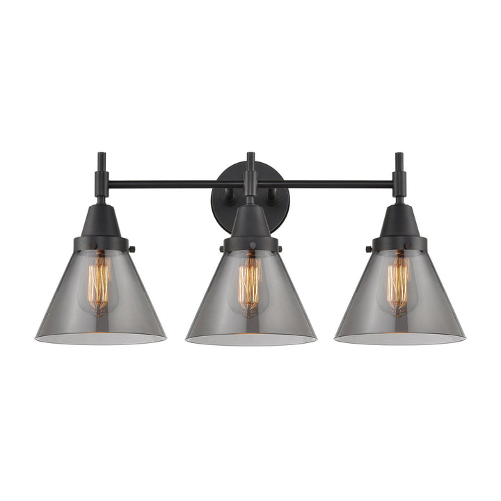 Innovations Caden 447-3W-BK-G43-LED Bath Vanity Light 26 in. wide - Matte Black