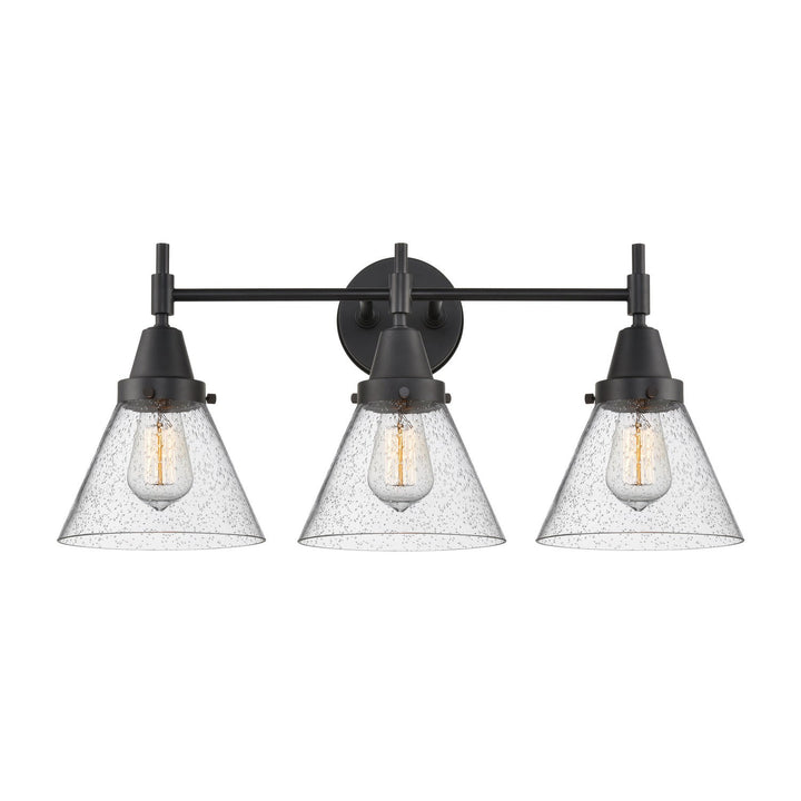 Innovations Caden 447-3W-BK-G44-LED Bath Vanity Light 26 in. wide - Matte Black