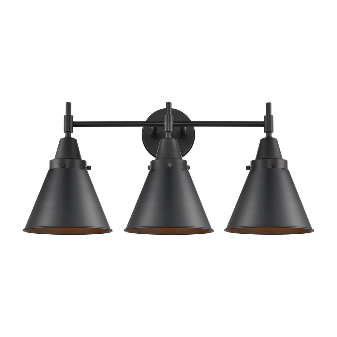 Innovations Caden 447-3W-BK-M13-BK-LED Bath Vanity Light 26 in. wide - Matte Black