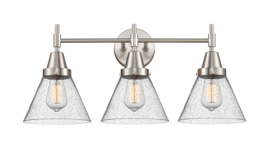 Innovations Caden 447-3W-SN-G44 Bath Vanity Light 26 in. wide - Satin Nickel