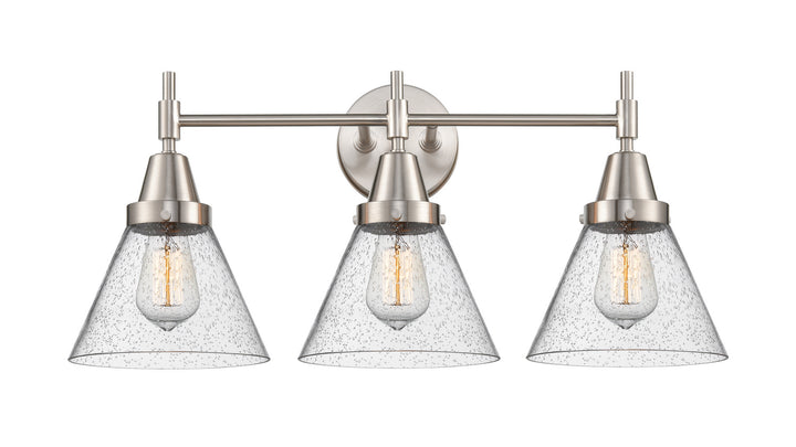 Innovations Caden 447-3W-SN-G44 Bath Vanity Light 26 in. wide - Satin Nickel