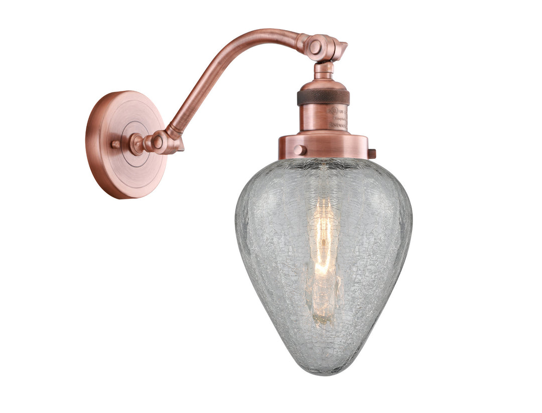 Innovations Franklin Restoration 515-1W-AC-G165 Wall Sconce Light - Antique Copper