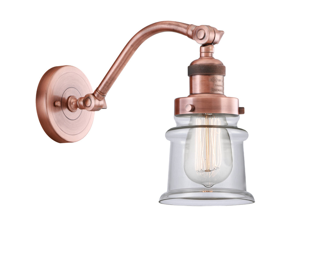 Innovations Franklin Restoration 515-1W-AC-G182S-LED Wall Sconce Light - Antique Copper