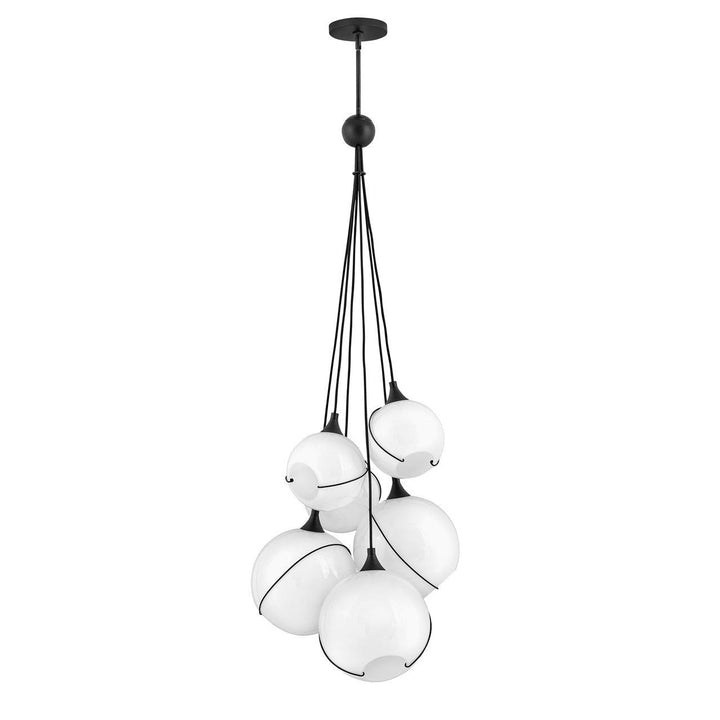 Hinkley Skye 30306BLK-WH Chandelier Light - Black with Cased Opal glass