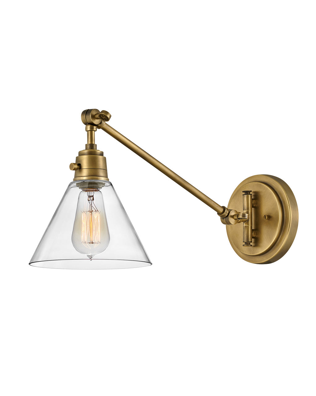 Hinkley Lighting 3690HB-CL  Arti Lamp Heritage Brass With Clear Glass