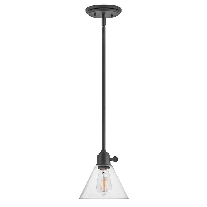 Hinkley Arti 3697BK-CL Pendant Light - Black with Clear glass