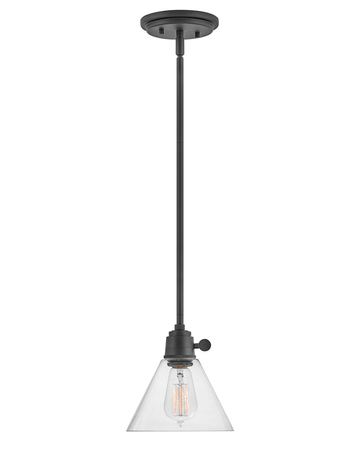 Hinkley Arti 3697BK-CL Pendant Light - Black with Clear glass