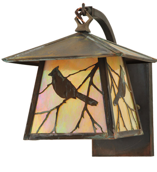 Meyda Tiffany Lighting 111450 Stillwater One Light Wall Sconce Outdoor Copper/Antique/Verde