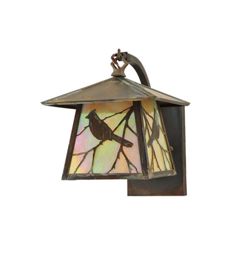 Meyda Tiffany Lighting 111450 Stillwater One Light Wall Sconce Outdoor Copper/Antique/Verde