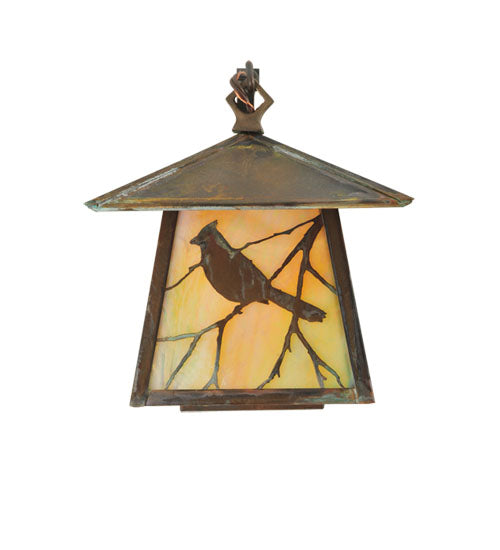 Meyda Tiffany Lighting 111450 Stillwater One Light Wall Sconce Outdoor Copper/Antique/Verde