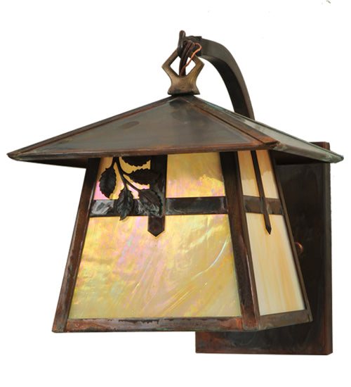 Meyda Tiffany Lighting 111451 Stillwater One Light Wall Sconce Outdoor Copper/Antique/Verde