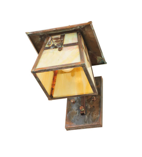 Meyda Tiffany Lighting 111451 Stillwater One Light Wall Sconce Outdoor Copper/Antique/Verde