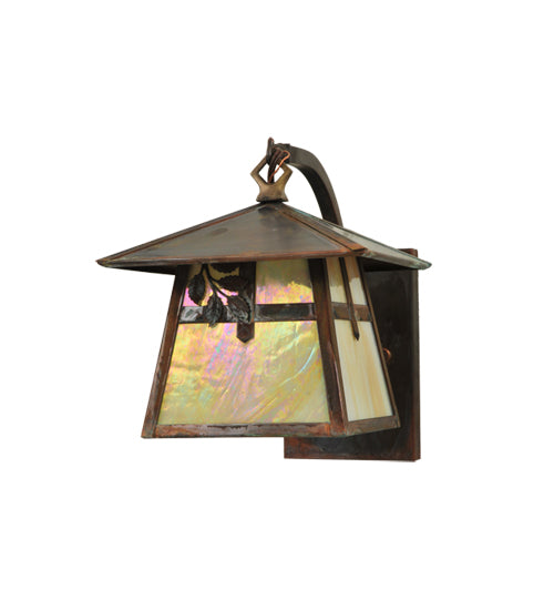 Meyda Tiffany Lighting 111451 Stillwater One Light Wall Sconce Outdoor Copper/Antique/Verde