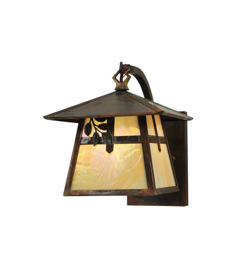 Meyda Tiffany Lighting 111451 Stillwater One Light Wall Sconce Outdoor Copper/Antique/Verde