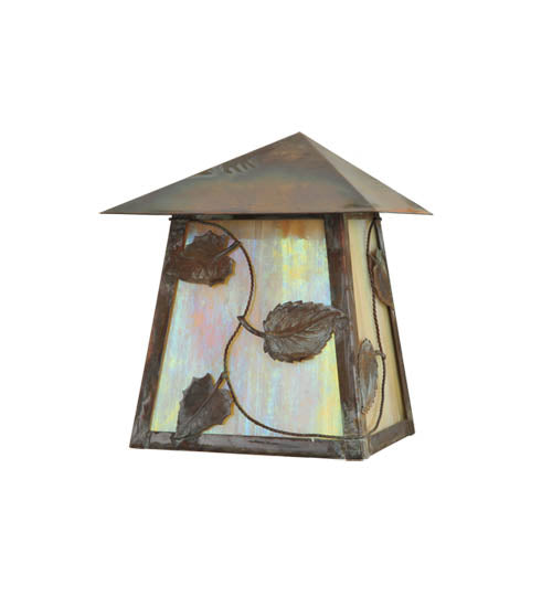 Meyda Tiffany Lighting 111454 Stillwater One Light Wall Sconce Outdoor Copper/Antique/Verde