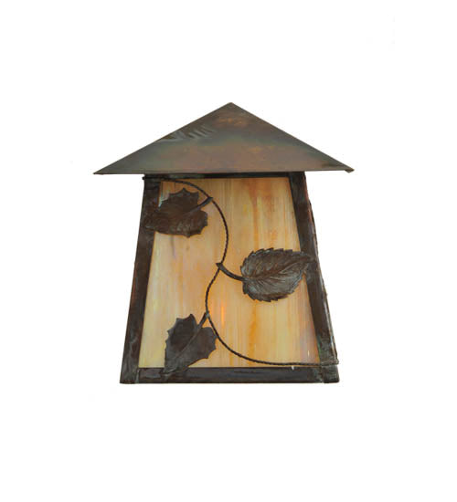 Meyda Tiffany Lighting 111454 Stillwater One Light Wall Sconce Outdoor Copper/Antique/Verde