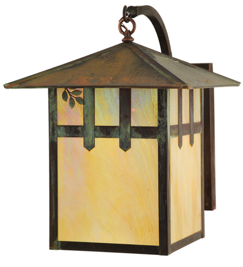 Meyda Tiffany Lighting 111457 Seneca One Light Wall Sconce Outdoor Copper/Antique/Verde