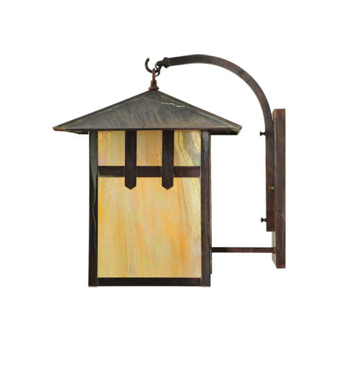 Meyda Tiffany Lighting 111457 Seneca One Light Wall Sconce Outdoor Copper/Antique/Verde
