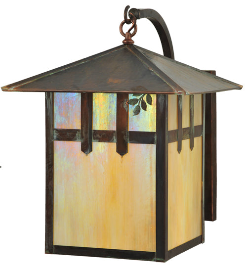 Meyda Tiffany Lighting 111458 Seneca One Light Wall Sconce Outdoor Copper/Antique/Verde