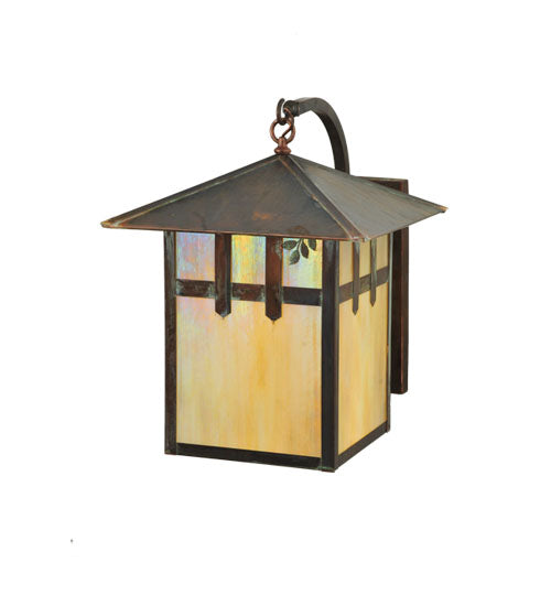 Meyda Tiffany Lighting 111458 Seneca One Light Wall Sconce Outdoor Copper/Antique/Verde