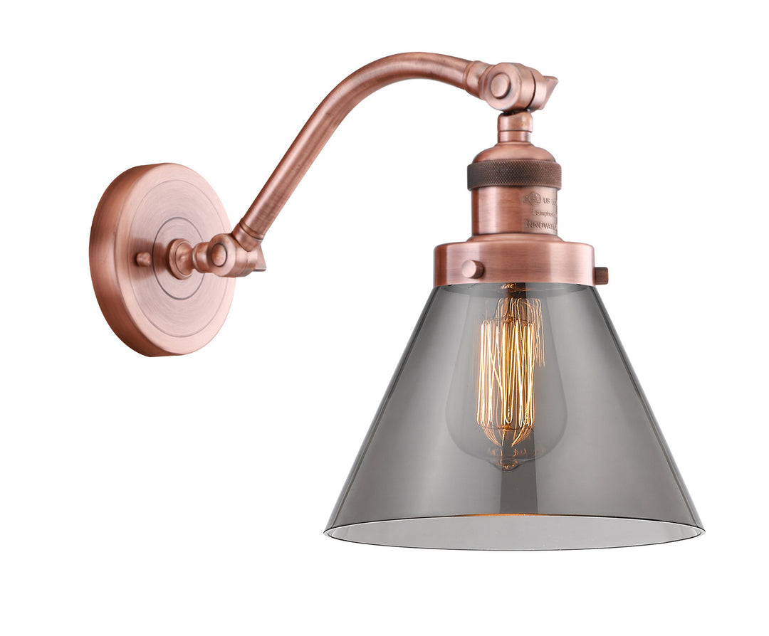 Innovations Franklin Restoration 515-1W-AC-G43 Wall Sconce Light - Antique Copper
