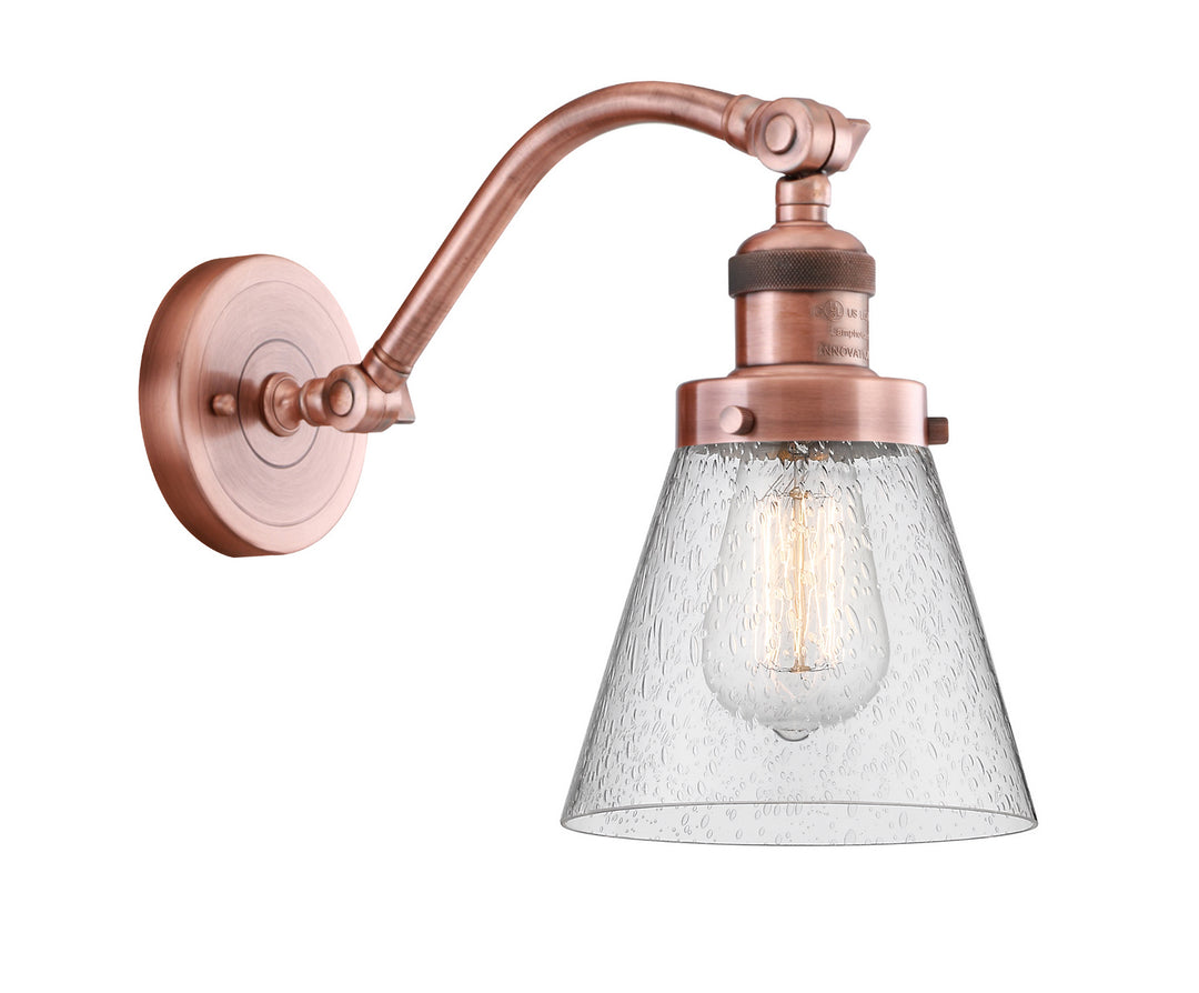 Innovations Franklin Restoration 515-1W-AC-G64 Wall Sconce Light - Antique Copper