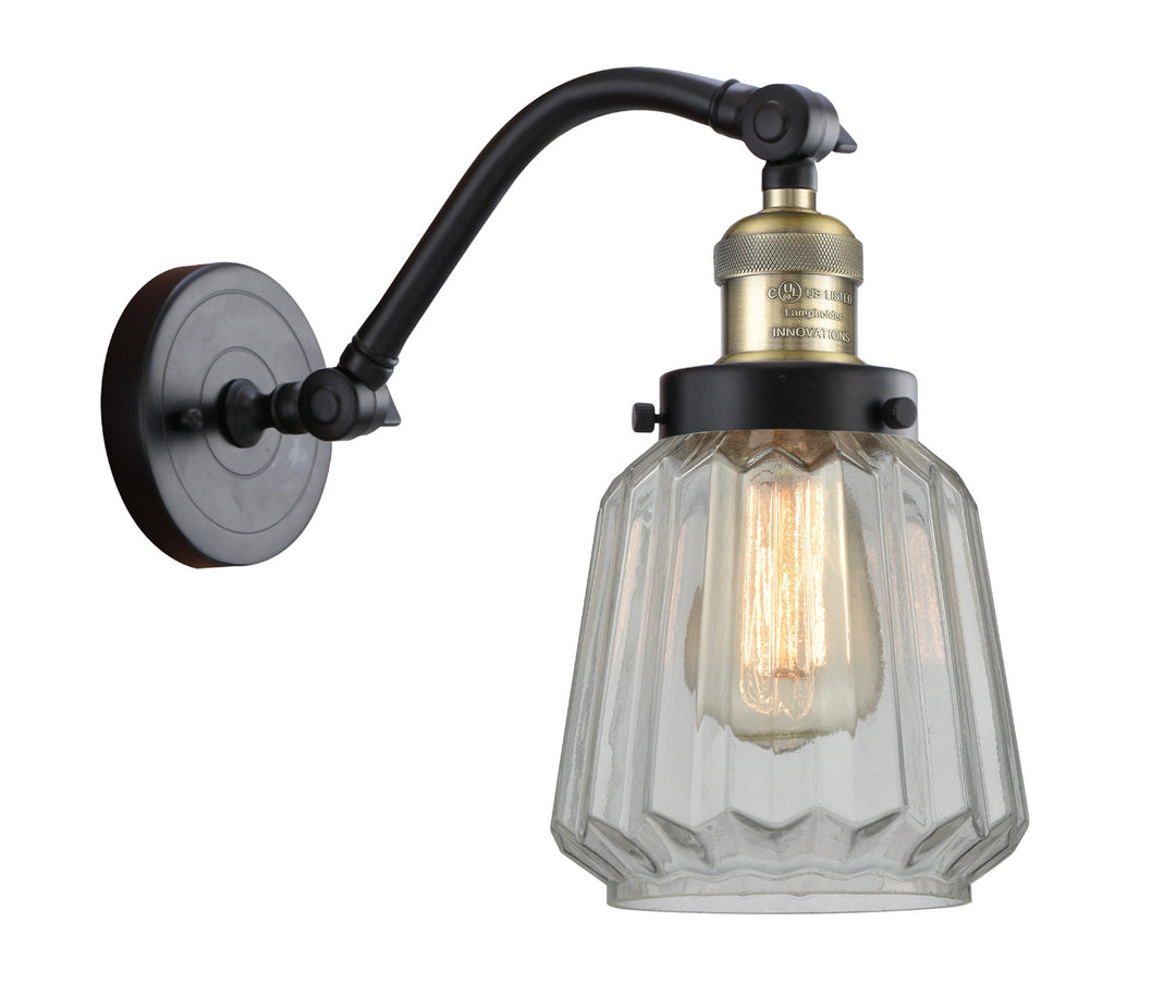 Innovations Franklin Restoration 515-1W-BAB-G142 Wall Sconce Light - Black Antique Brass