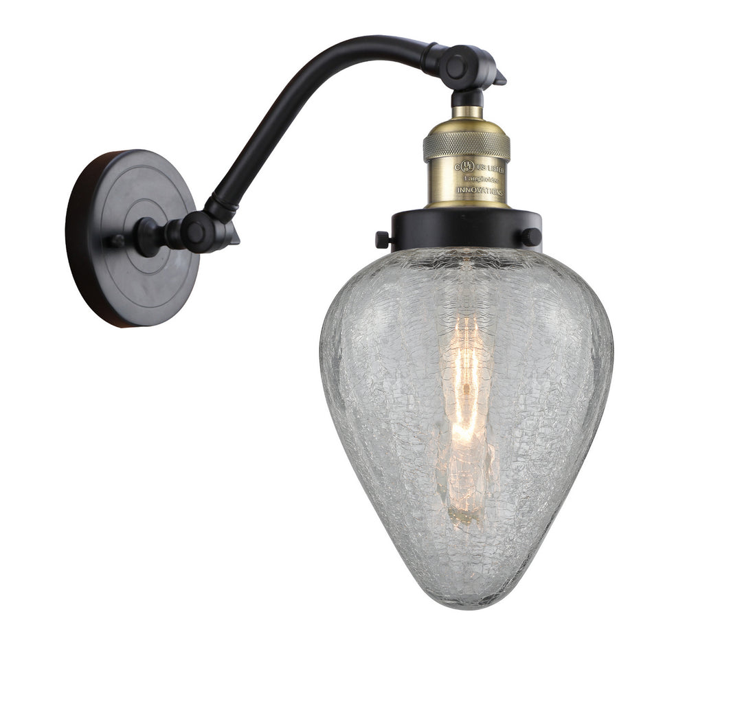 Innovations Franklin Restoration 515-1W-BAB-G165 Wall Sconce Light - Black Antique Brass