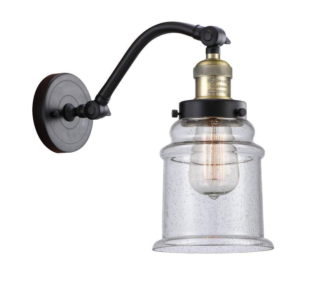 Innovations Franklin Restoration 515-1W-BAB-G184 Wall Sconce Light - Black Antique Brass