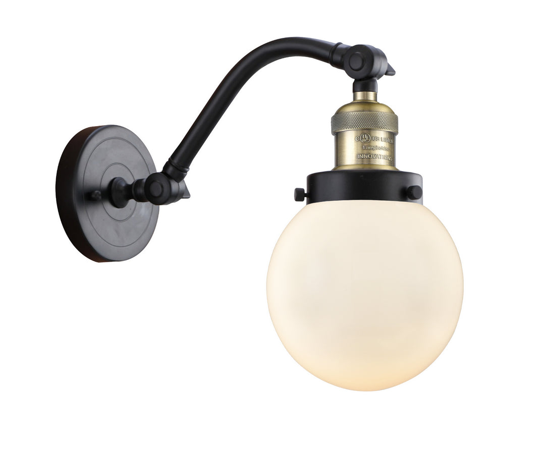 Innovations Franklin Restoration 515-1W-BAB-G201-6-LED Wall Sconce Light - Black Antique Brass