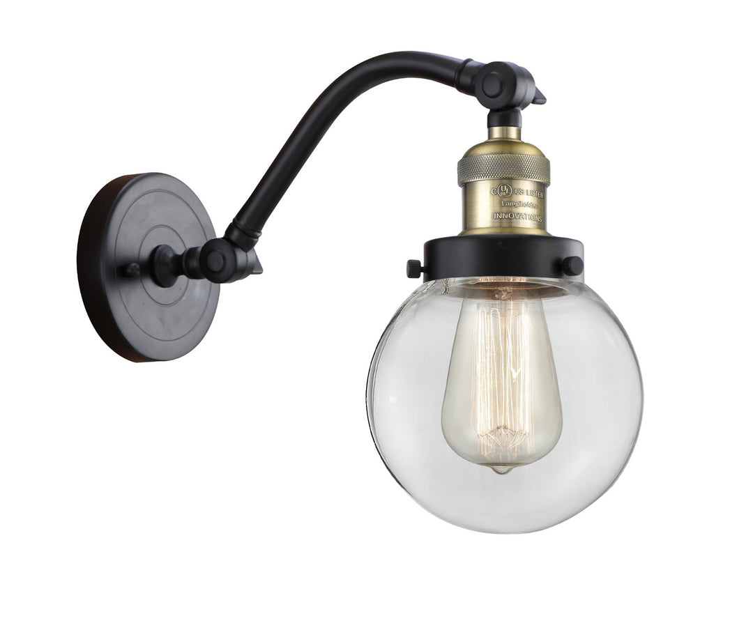 Innovations Franklin Restoration 515-1W-BAB-G202-6-LED Wall Sconce Light - Black Antique Brass