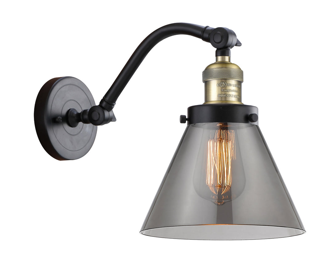 Innovations Franklin Restoration 515-1W-BAB-G43 Wall Sconce Light - Black Antique Brass