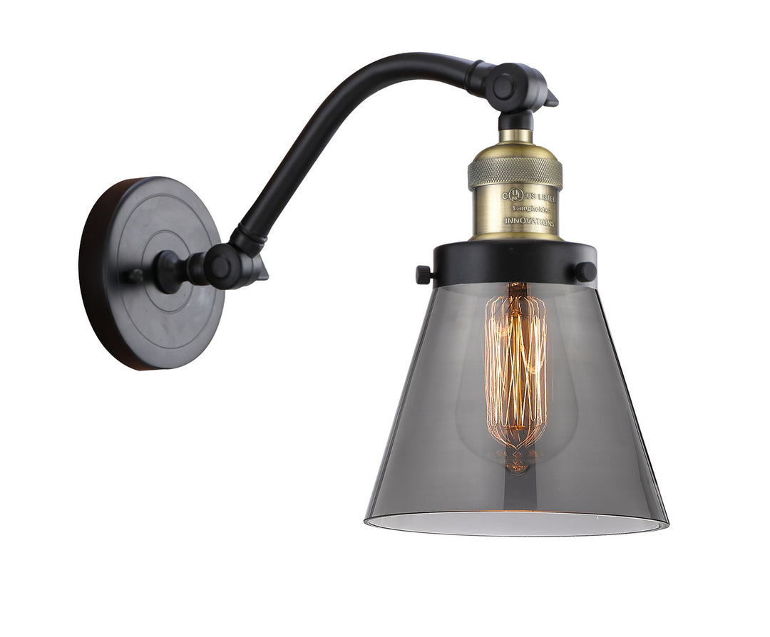 Innovations Franklin Restoration 515-1W-BAB-G63 Wall Sconce Light - Black Antique Brass