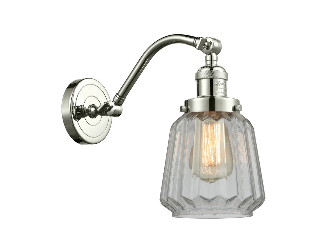 Innovations Franklin Restoration 515-1W-PN-G142 Wall Sconce Light - Polished Nickel