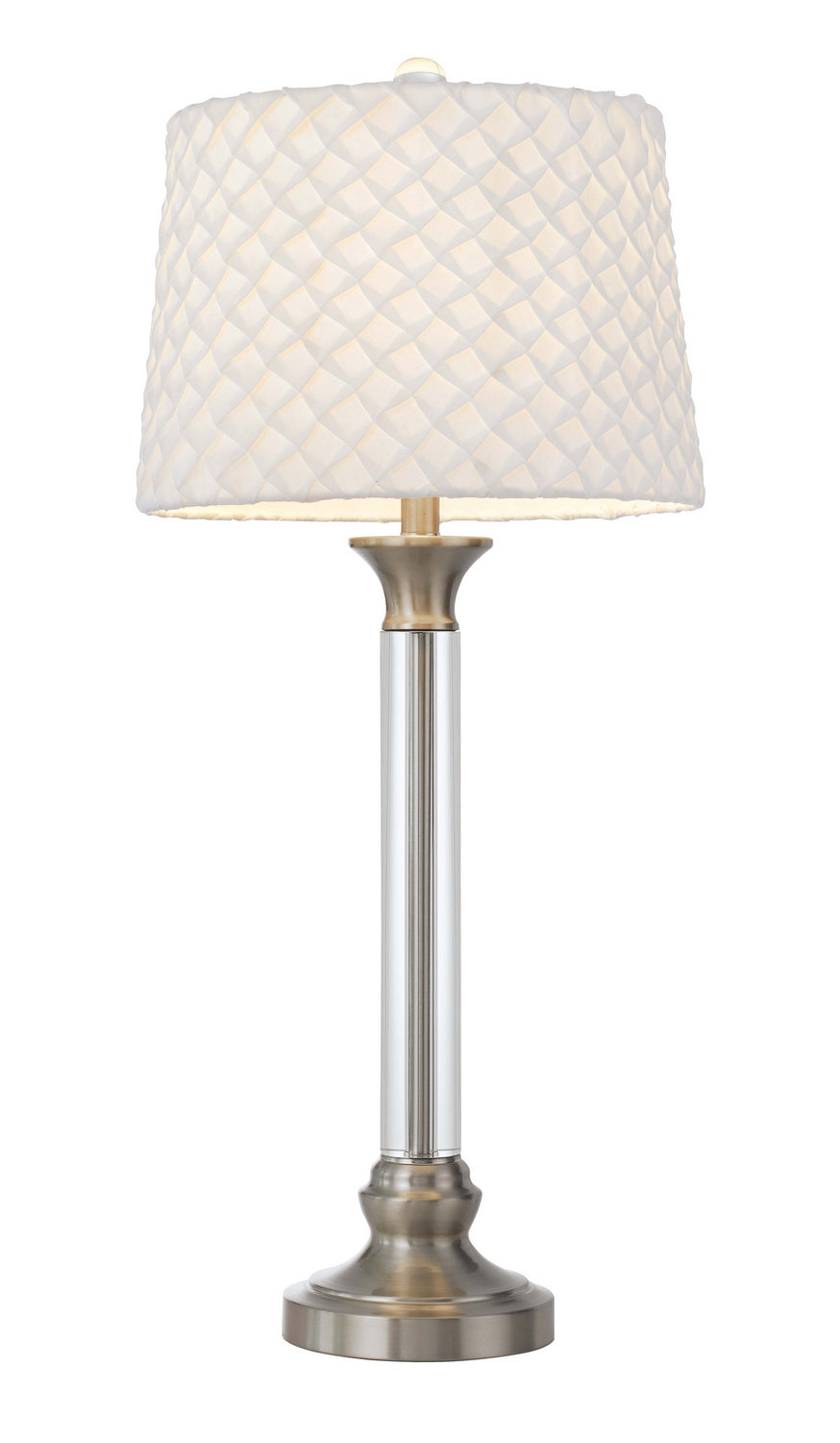 Cal Lighting BO-2998TB Ruston One Light Table Lamp Lamp Pewter, Nickel, Silver