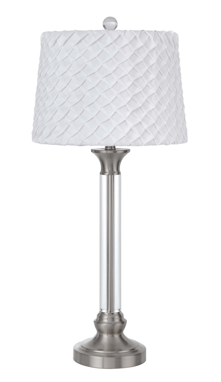 Cal Lighting BO-2998TB Ruston One Light Table Lamp Lamp Pewter, Nickel, Silver