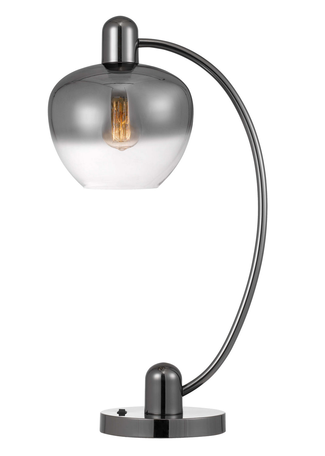 Cal Lighting BO-3006TB Brookline One Light Desk Lamp Lamp Pewter, Nickel, Silver