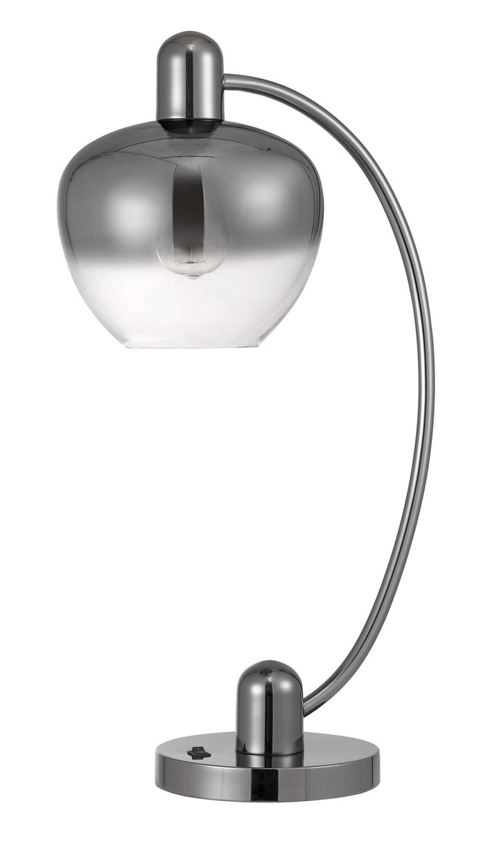 Cal Lighting BO-3006TB Brookline One Light Desk Lamp Lamp Pewter, Nickel, Silver