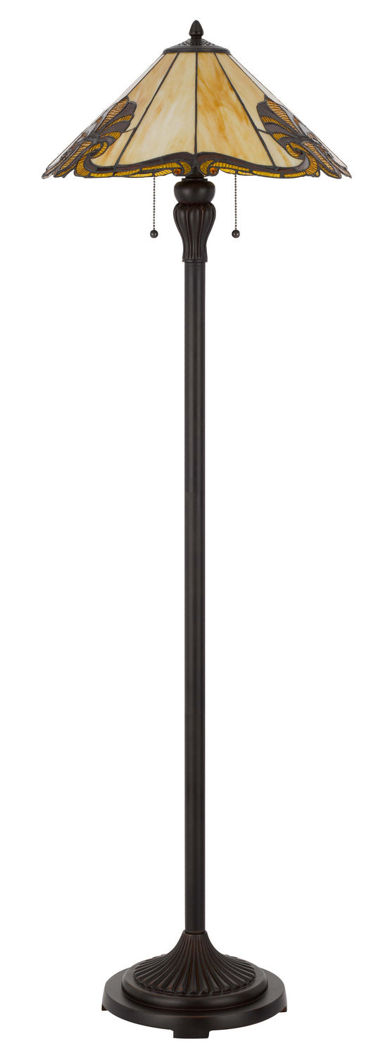 Cal Lighting BO-3015FL Tiffany Two Light Floor Lamp Lamp Bronze / Dark