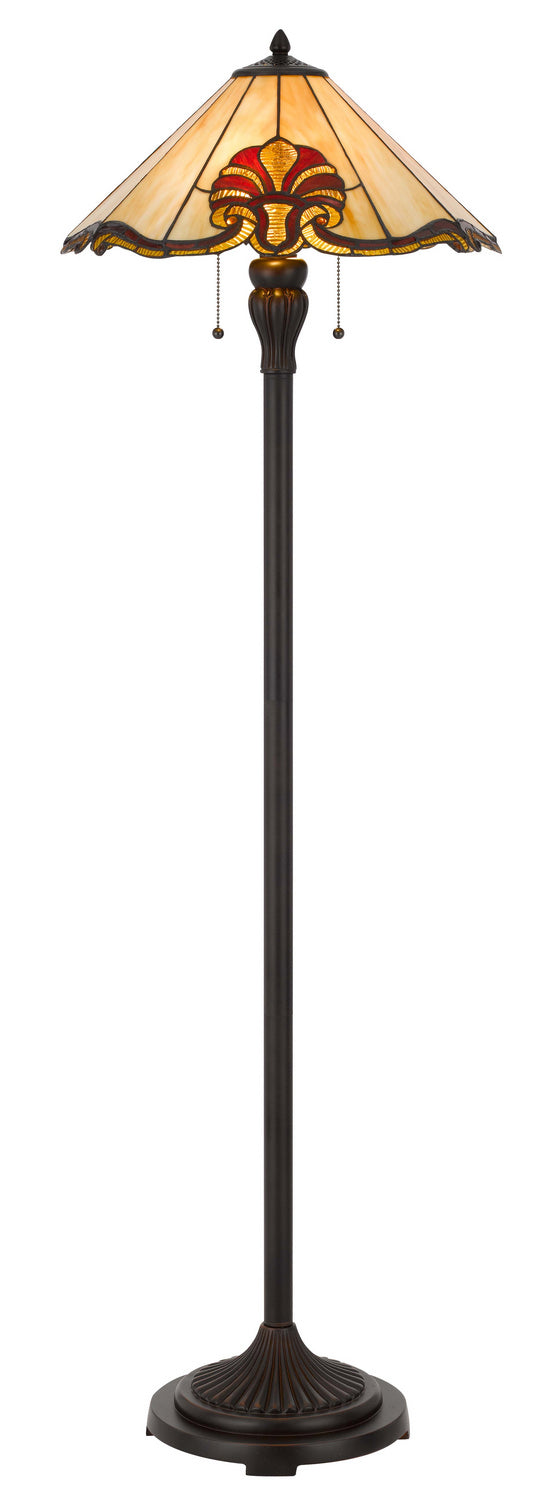 Cal Lighting BO-3015FL Tiffany Two Light Floor Lamp Lamp Bronze / Dark