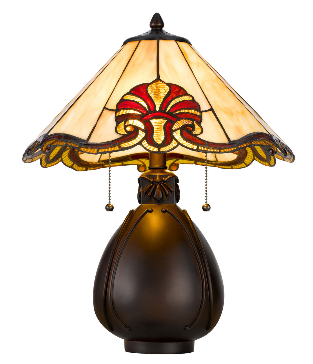 Cal Lighting BO-3015TB Tiffany Two Light Accent Lamp Lamp Bronze / Dark