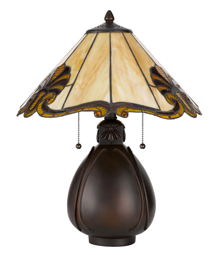 Cal Lighting BO-3015TB Tiffany Two Light Accent Lamp Lamp Bronze / Dark