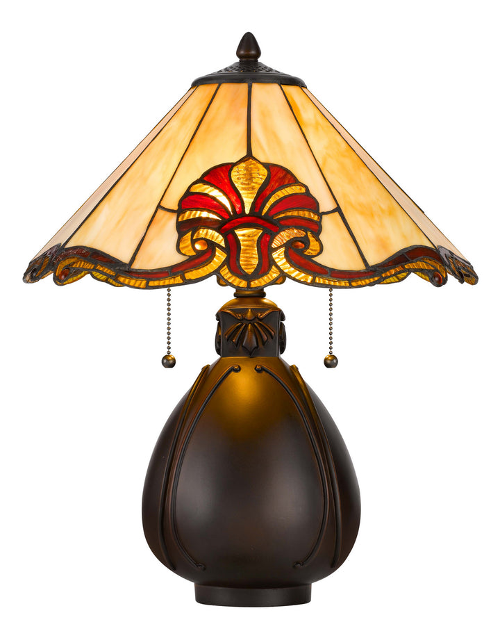 Cal Lighting BO-3015TB Tiffany Two Light Accent Lamp Lamp Bronze / Dark