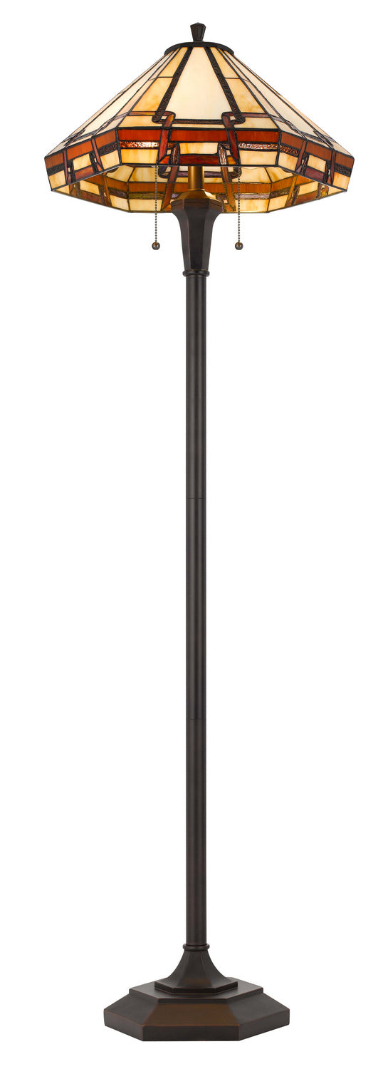 Cal Lighting BO-3016FL Tiffany Two Light Floor Lamp Lamp Bronze / Dark