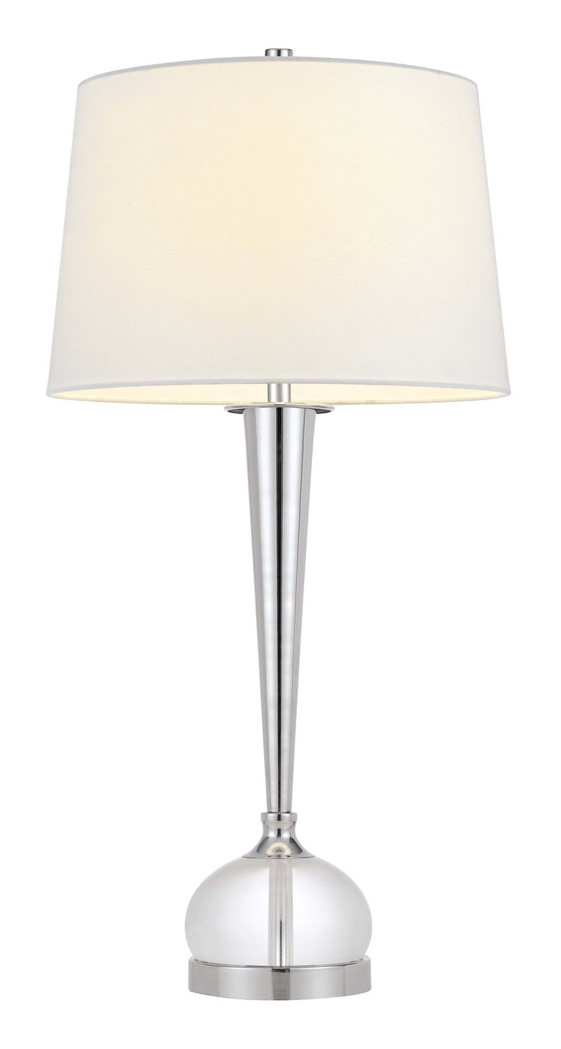 Cal Lighting BO-3018TB-2 Wellsley Two Light Table Lamp Lamp Chrome