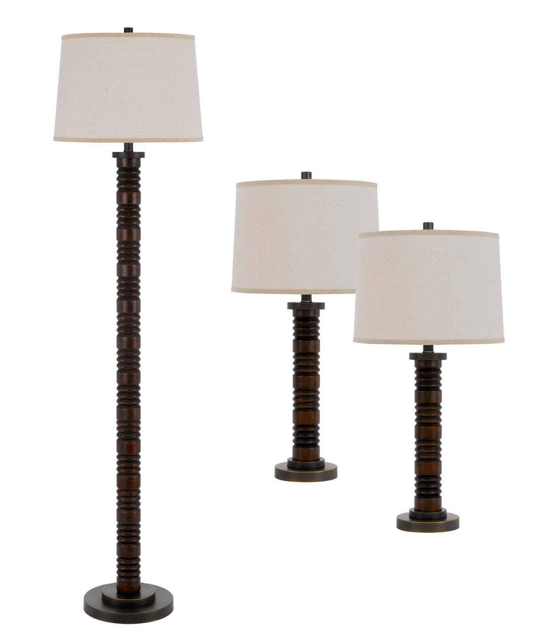 Cal Lighting BO-3020-3 Northfield 3 Pcs Table And Floor Lamp Set Lamp Bronze / Dark