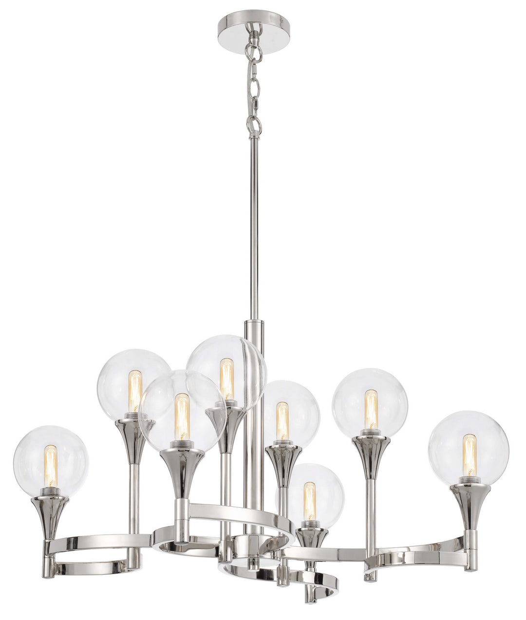 Cal Milbank FX-3759-8 Chandelier Light - Chrome