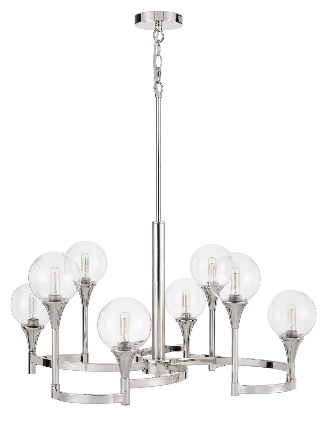 Cal Milbank FX-3759-8 Chandelier Light - Chrome