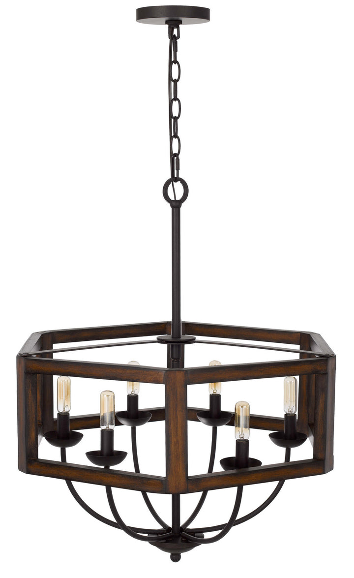 Cal Renton FX-3761-6 Chandelier Light - Oak