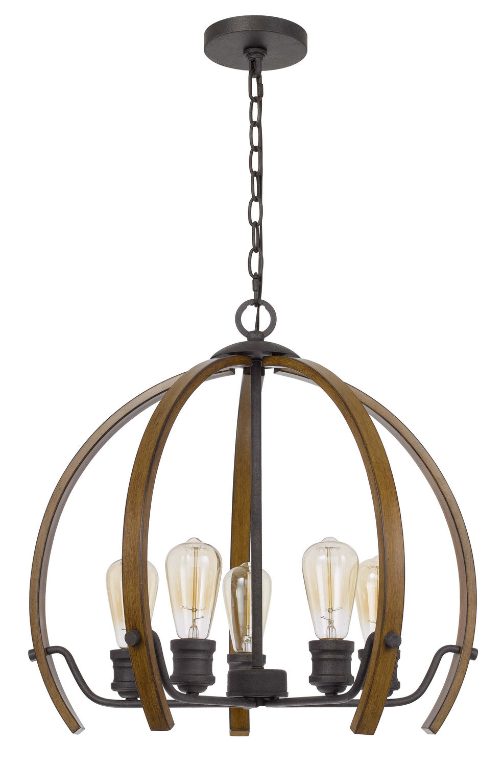 Cal Riverton FX-3764-5 Chandelier Light - Oak